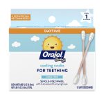 Orajel Baby Daytime Cooling Swabs for Teething, Drug-Free, 1 Pediatrician Recommended Brand for Teething*, 12 Swabs in Carrying Case(Packing May Vary)